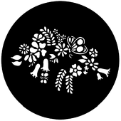 Floral 5 - Stock Gobo for Gobo Light Projectors - Choose your size!