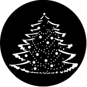 Christmas Tree Complete - Stock Gobo for Gobo Light Projectors - Choose your size!