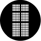 Statesman Window - Stock Gobo for Gobo Light Projectors - Choose your size!