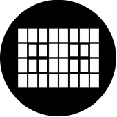 Industrial Window - Stock Gobo for Gobo Light Projectors - Choose your size!