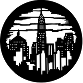 Skyline 2 - Stock Gobo for Gobo Light Projectors - Choose your size!