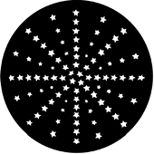 Stars 5 - Stock Gobo for Gobo Light Projectors - Choose your size!