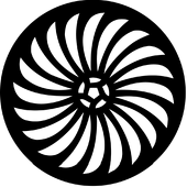 Pin Wheel - Stock Gobo for Gobo Light Projectors - Choose your size!