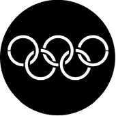 Olympic Rings - Stock Gobo for Gobo Light Projectors - Choose your size!