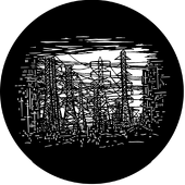 Pylons - Stock Gobo for Gobo Light Projectors - Choose your size!