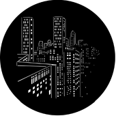 Skyscrapers - Stock Gobo for Gobo Light Projectors - Choose your size!