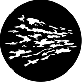 Clouds (Distorted) - Stock Gobo for Gobo Light Projectors - Choose your size!