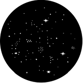 Star Cluster - Stock Gobo for Gobo Light Projectors - Choose your size!