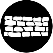 Stone Wall - Stock Gobo for Gobo Light Projectors - Choose your size!