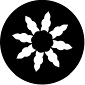 Rose (a) - Stock Gobo for Gobo Light Projectors - Choose your size!