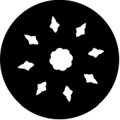 Rose (b) - Stock Gobo for Gobo Light Projectors - Choose your size!