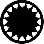 Rose (c) - Stock Gobo for Gobo Light Projectors - Choose your size!