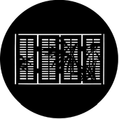 Tropical Window - Stock Gobo for Gobo Light Projectors - Choose your size!