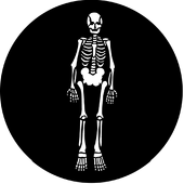 Skeleton - Stock Gobo for Gobo Light Projectors - Choose your size!
