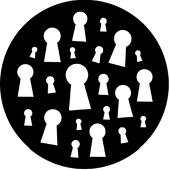 Keyholes - Stock Gobo for Gobo Light Projectors - Choose your size!