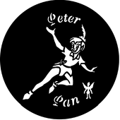 Peter Pan - Stock Gobo for Gobo Light Projectors - Choose your size!