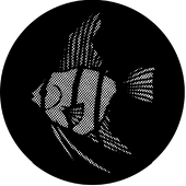 Meshed Angel Fish - Stock Gobo for Gobo Light Projectors - Choose your size!
