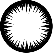 Jagged Vignette - Stock Gobo for Gobo Light Projectors - Choose your size!
