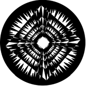 Jagged Squares - Stock Gobo for Gobo Light Projectors - Choose your size!