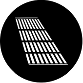 Jail Bars Shadow - Stock Gobo for Gobo Light Projectors - Choose your size!