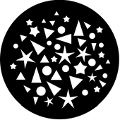 Shapes Breakup 1 - Stock Gobo for Gobo Light Projectors - Choose your size!