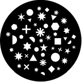 Shapes Breakup 2 - Stock Gobo for Gobo Light Projectors - Choose your size!