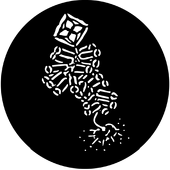 Fire Crackers - Stock Gobo for Gobo Light Projectors - Choose your size!