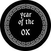 Year Of The Ox - Stock Gobo for Gobo Light Projectors - Choose your size!