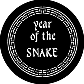 Year Of The Snake - Stock Gobo for Gobo Light Projectors - Choose your size!
