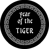Year Of The Tiger - Stock Gobo for Gobo Light Projectors - Choose your size!