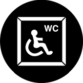 Disabled WC - Stock Gobo for Gobo Light Projectors - Choose your size!