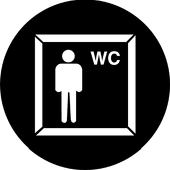 Mens WC - Stock Gobo for Gobo Light Projectors - Choose your size!