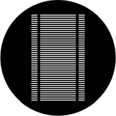 Venetian Blind - Stock Gobo for Gobo Light Projectors - Choose your size!