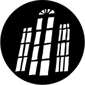 French Doors - Stock Gobo for Gobo Light Projectors - Choose your size!