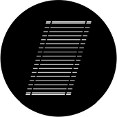 Oblique Blinds - Stock Gobo for Gobo Light Projectors - Choose your size!