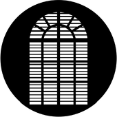 Shuttered Arch - Stock Gobo for Gobo Light Projectors - Choose your size!