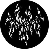 Fire/Waves - Stock Gobo for Gobo Light Projectors - Choose your size!