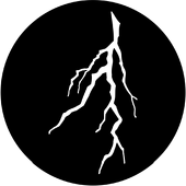 Lightning/Branch - Stock Gobo for Gobo Light Projectors - Choose your size!