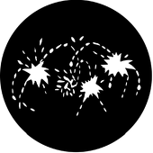 Fireworks 4A - Stock Gobo for Gobo Light Projectors - Choose your size!