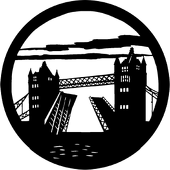 Tower Bridge - Stock Gobo for Gobo Light Projectors - Choose your size!