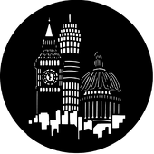 London - Stock Gobo for Gobo Light Projectors - Choose your size!