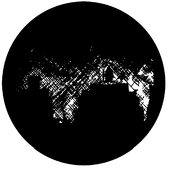 Meshed Water Towers 1 - Stock Gobo for Gobo Light Projectors - Choose your size!