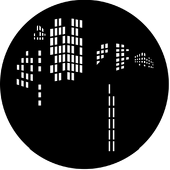 Nightlights 3 - Stock Gobo for Gobo Light Projectors - Choose your size!