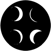 Moon Phases - Stock Gobo for Gobo Light Projectors - Choose your size!