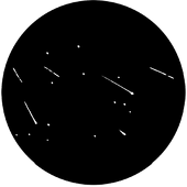 Shooting Stars - Stock Gobo for Gobo Light Projectors - Choose your size!