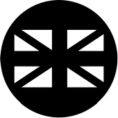 Union Jack (Blue) - Stock Gobo for Gobo Light Projectors - Choose your size!