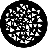 Triangle Breakup - Stock Gobo for Gobo Light Projectors - Choose your size!