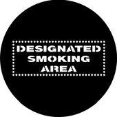 Designated Smoking Area - Stock Gobo for Gobo Light Projectors - Choose your size!