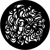 Swirls - Stock Gobo for Gobo Light Projectors - Choose your size!