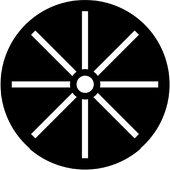 Radial Bars - Stock Gobo for Gobo Light Projectors - Choose your size!